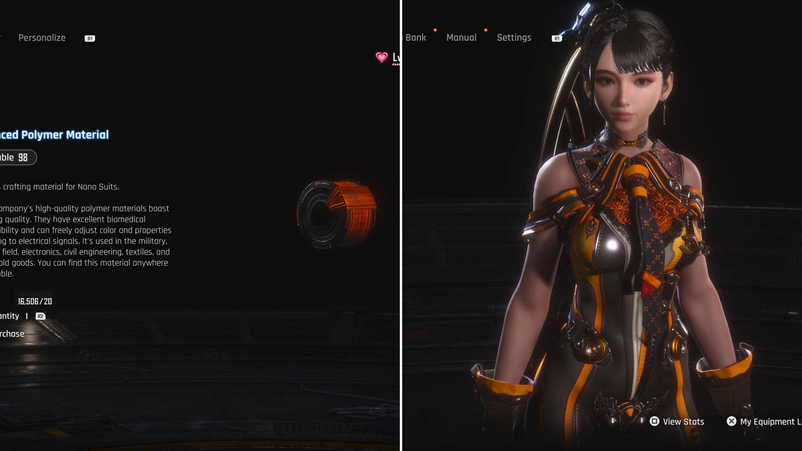 Advanced Polymer Material In The Shop & Eve In A Different Costume 