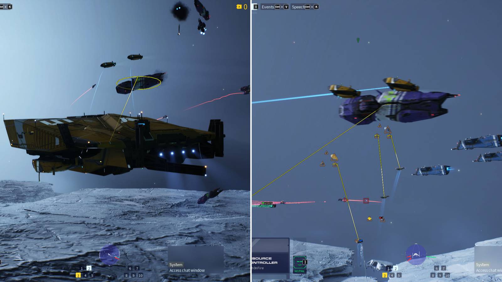 A Hiigaran Ship Capturing An Enemy Frigate