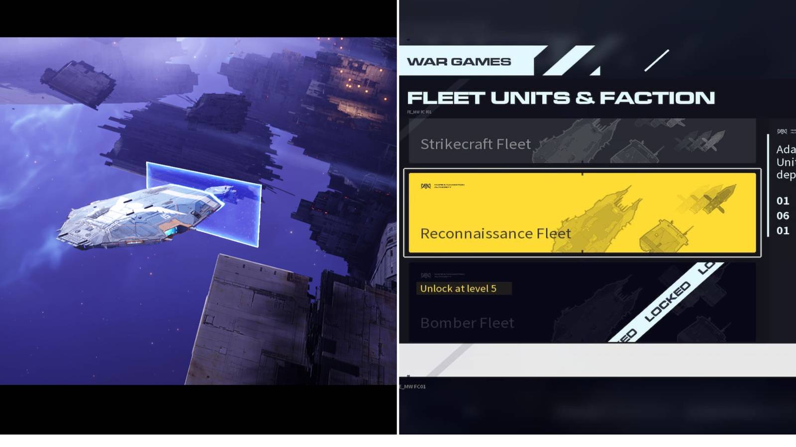 A Carrier Entering Hyperspace & The List Of Fleets 