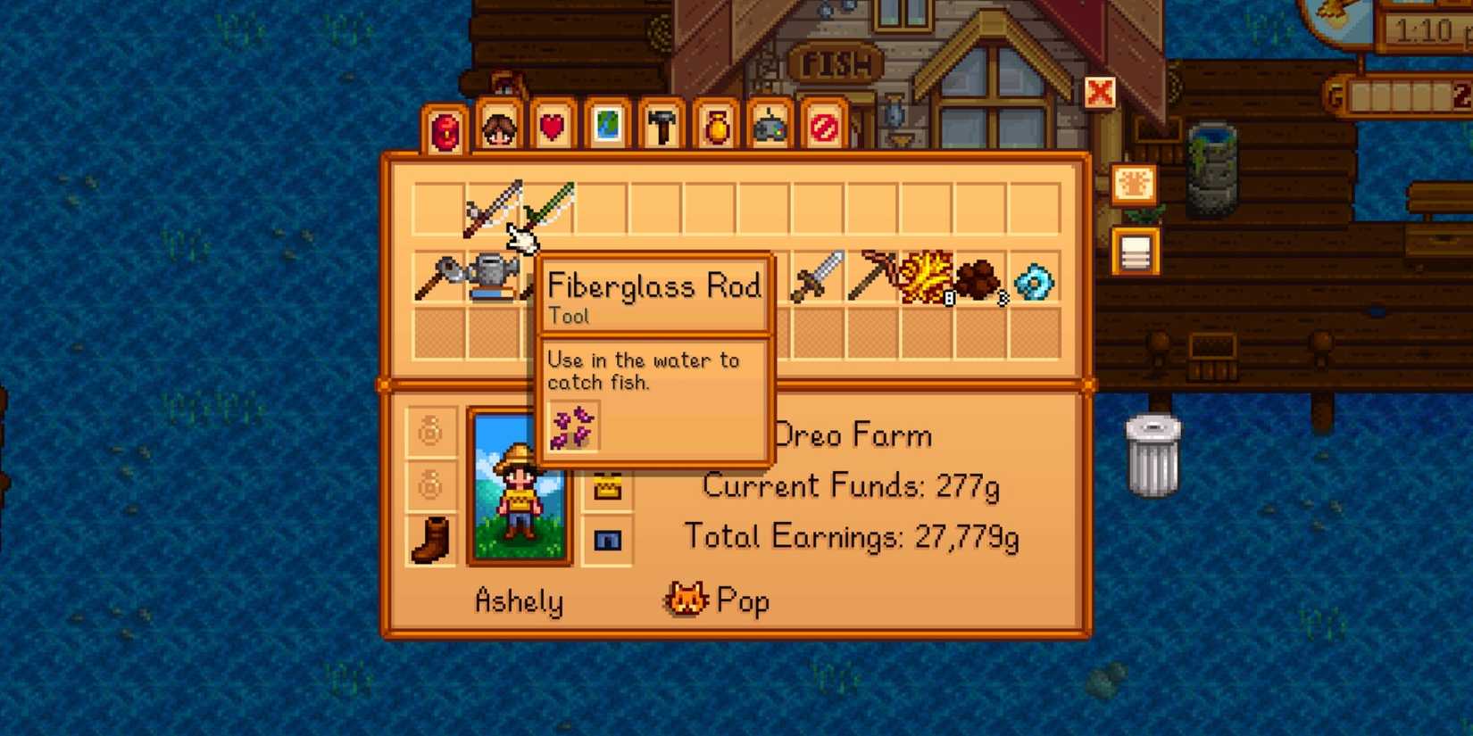 putting bait on a fishing pole