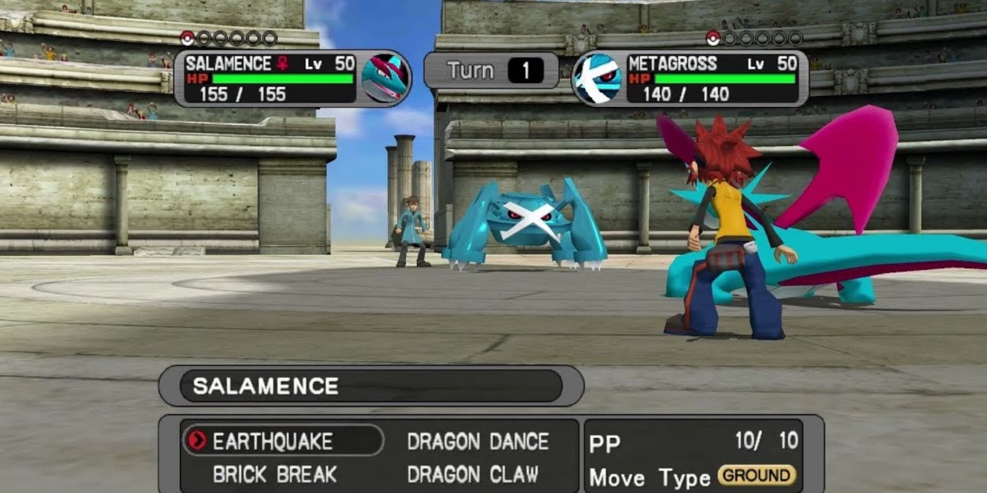Fighting a battle in Pokemon XD Gale Of Darkness