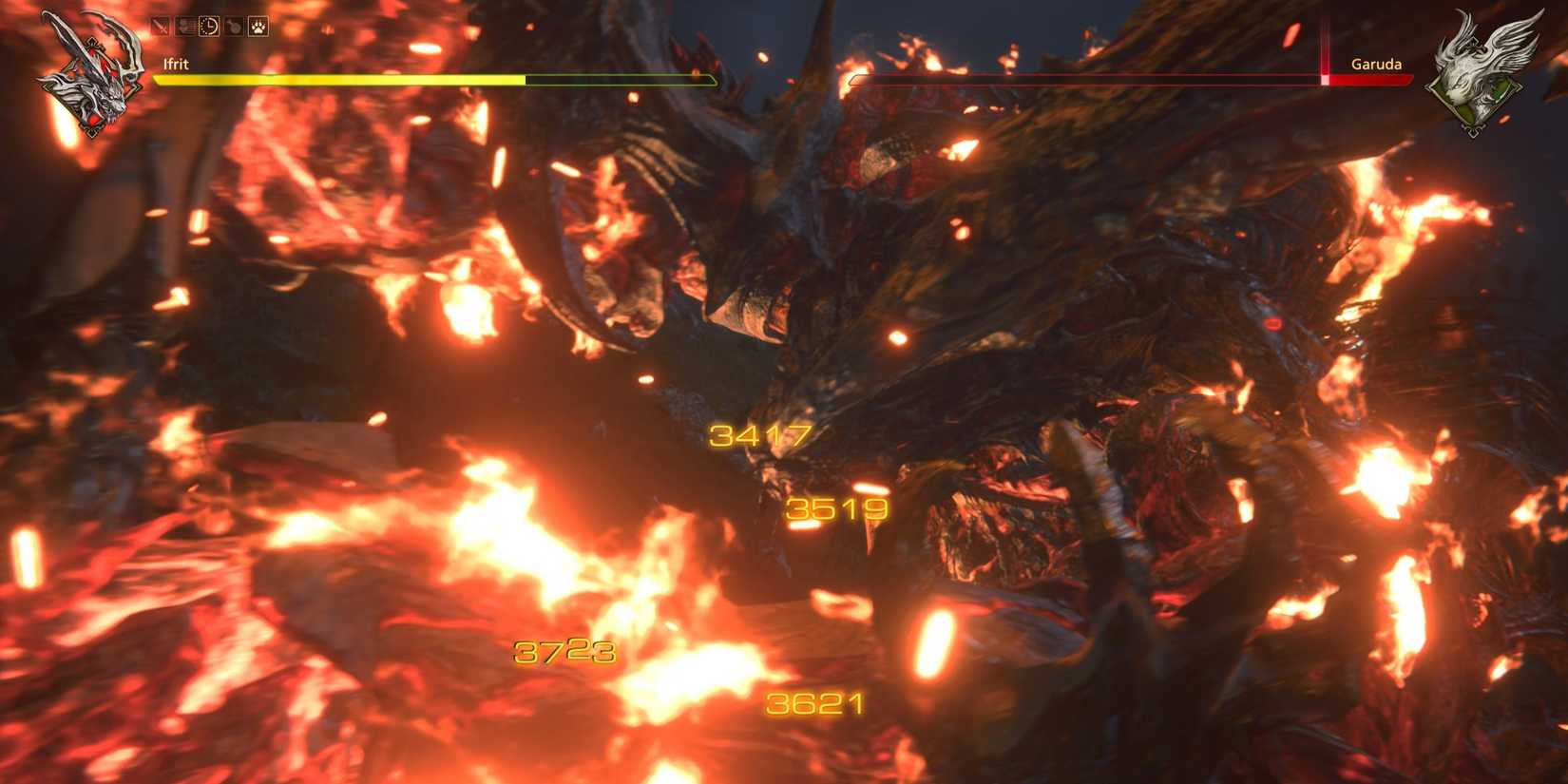 Final Fantasy 16 Ifrit battles Garuda