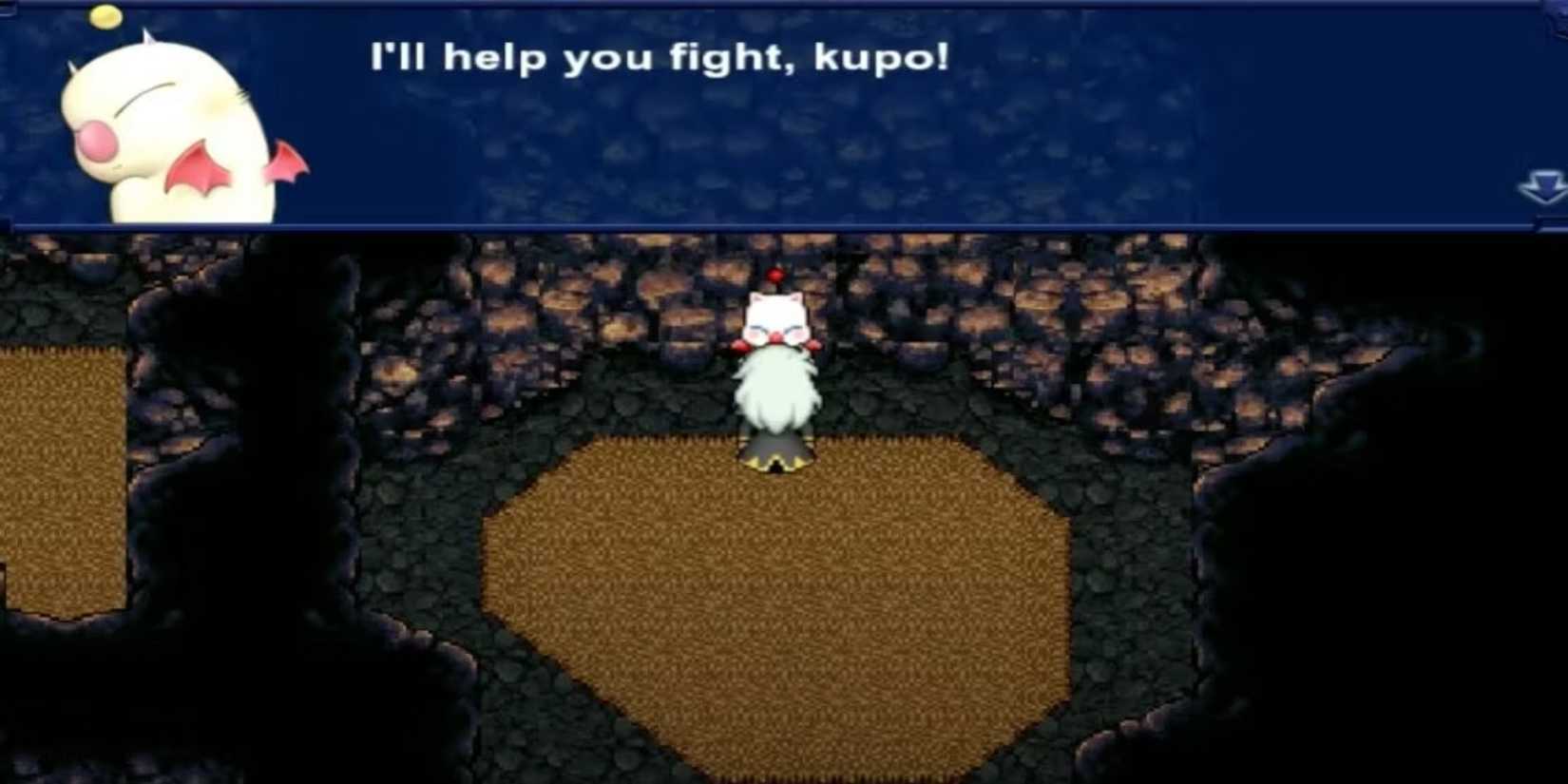 Final Fantasy 6 Mog and the protagonist talking