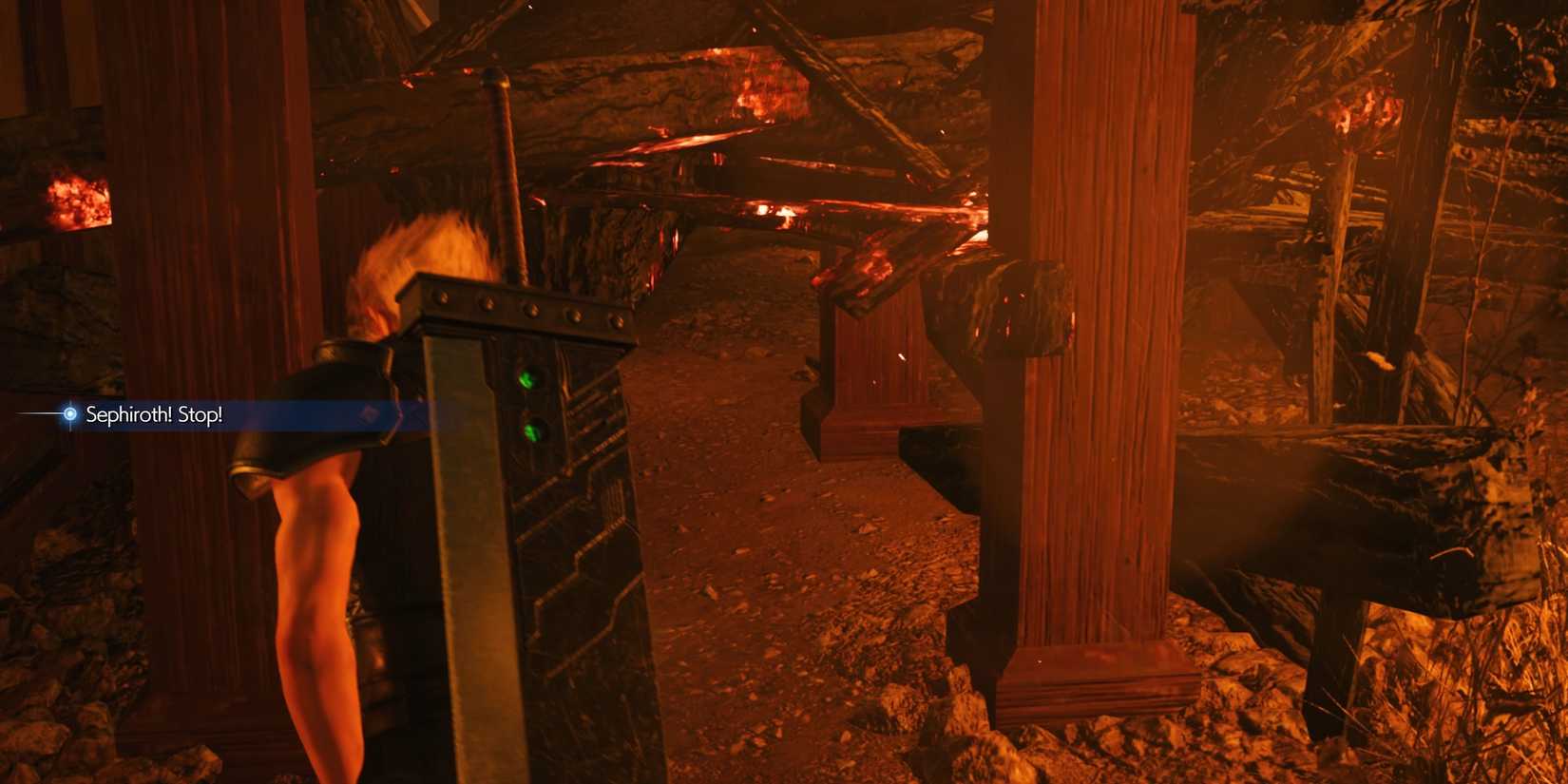 Cloud looking at a ruined house on hire