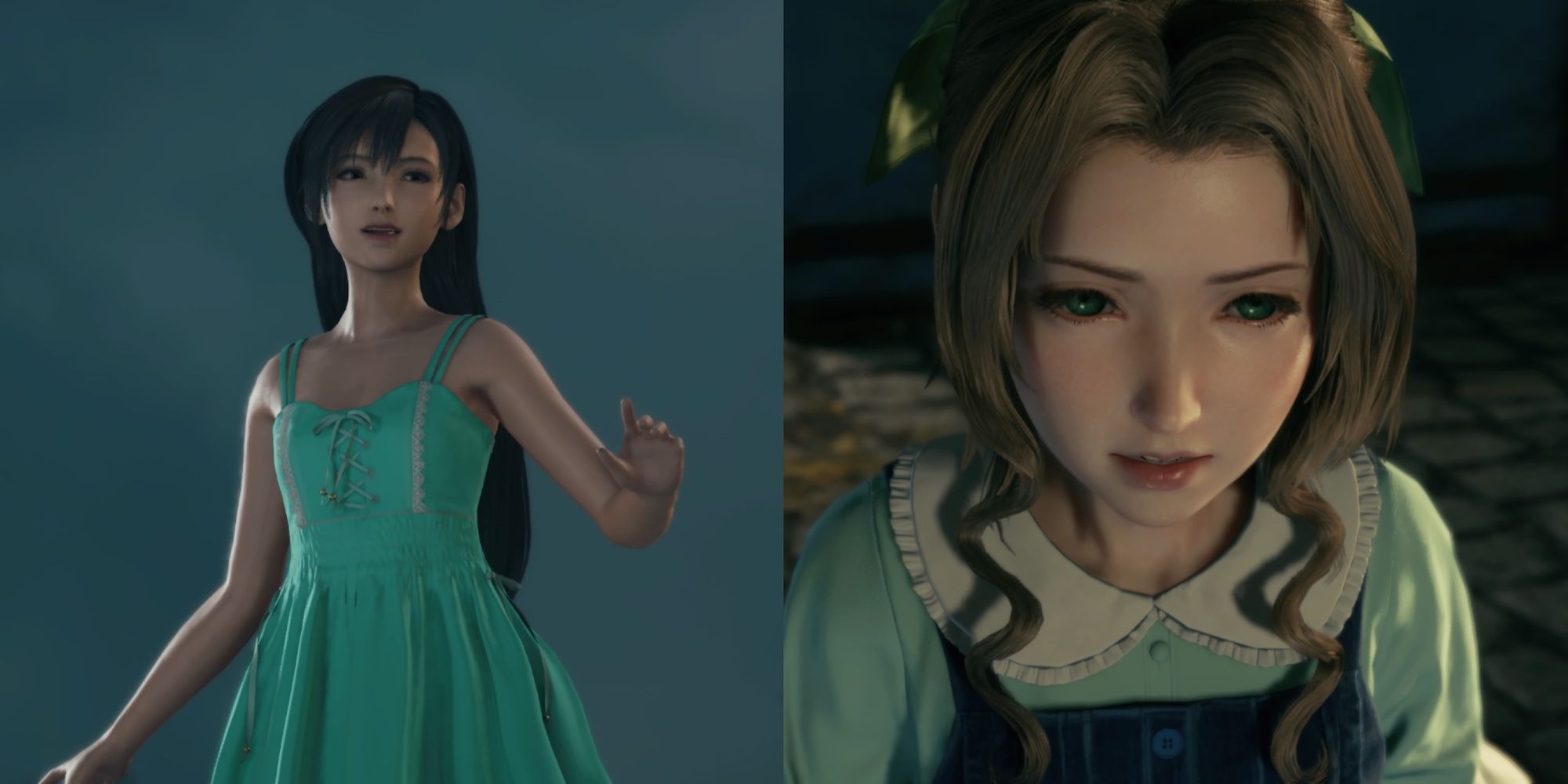Young Tifa on the left, young Aerith on the right