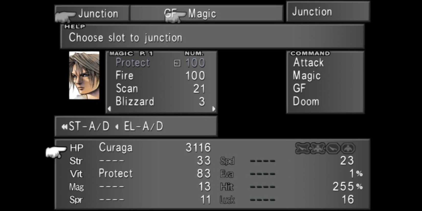 Final Fantasy 8's Junction Menu 