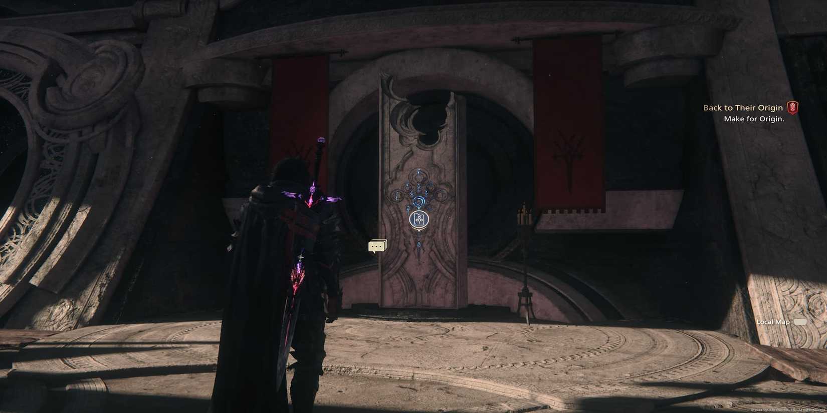 Clive Standing Near The Arete Stone In The Hideout 