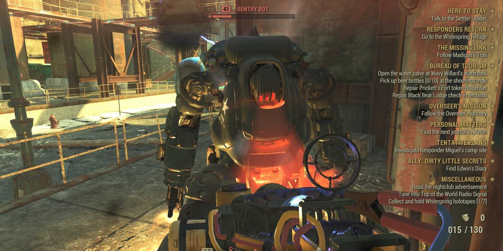 Where do Sentry Bots Spawn in Fallout 76?