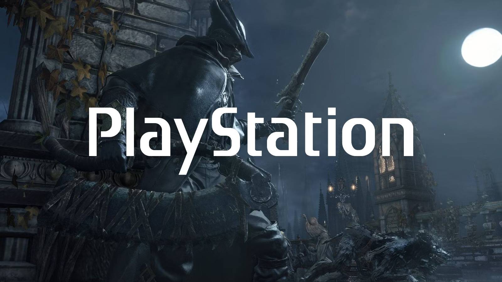 bloodborne promo art with playstation logo