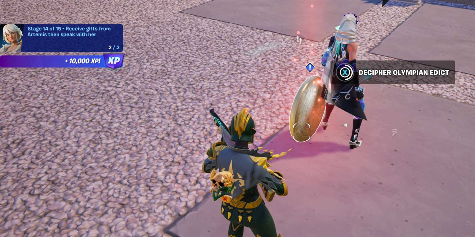 talking to artemis to receive olympian edict as a gift