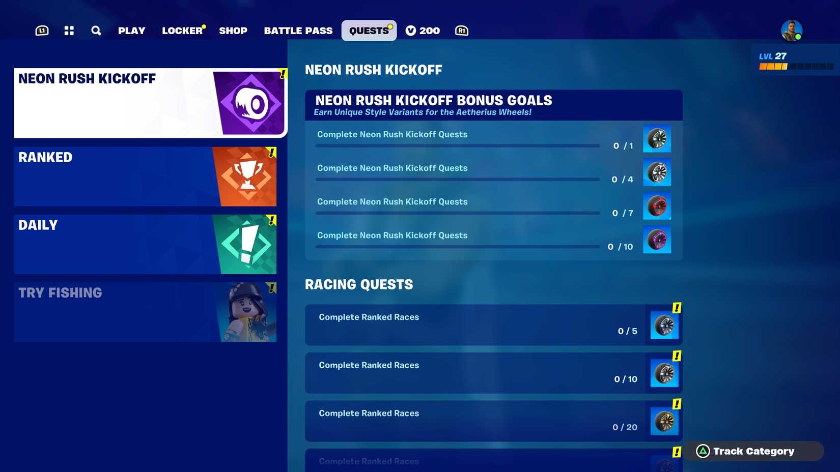 fortnite neon rush kickoff quest