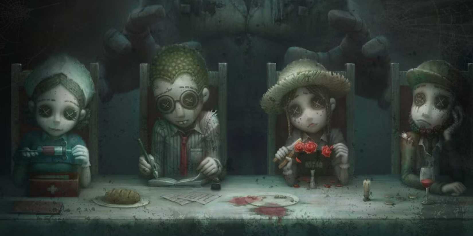 Four children at a dinner table in Identity 5