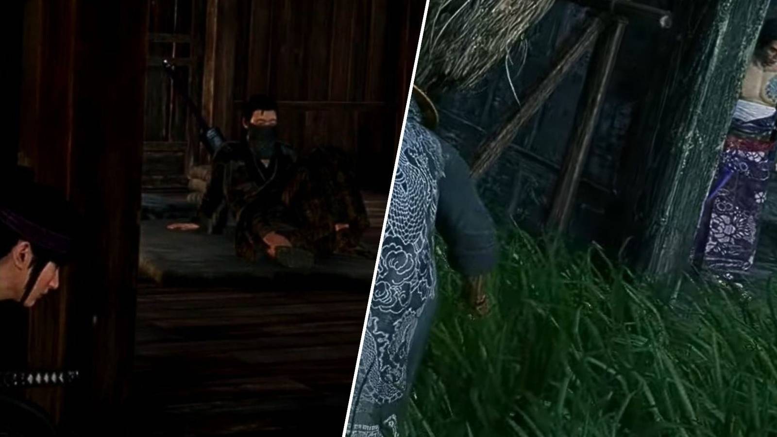 The Rise Of The Ronin character discovered various Fugitives and is about to defeat them.