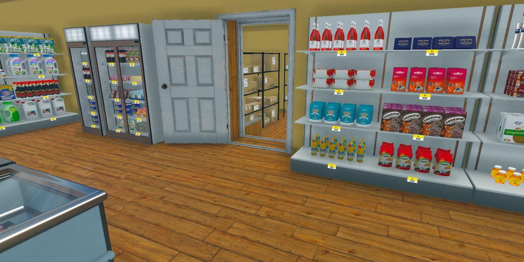 Fully Stocked Shelves In Supermarket Simulator Cropped