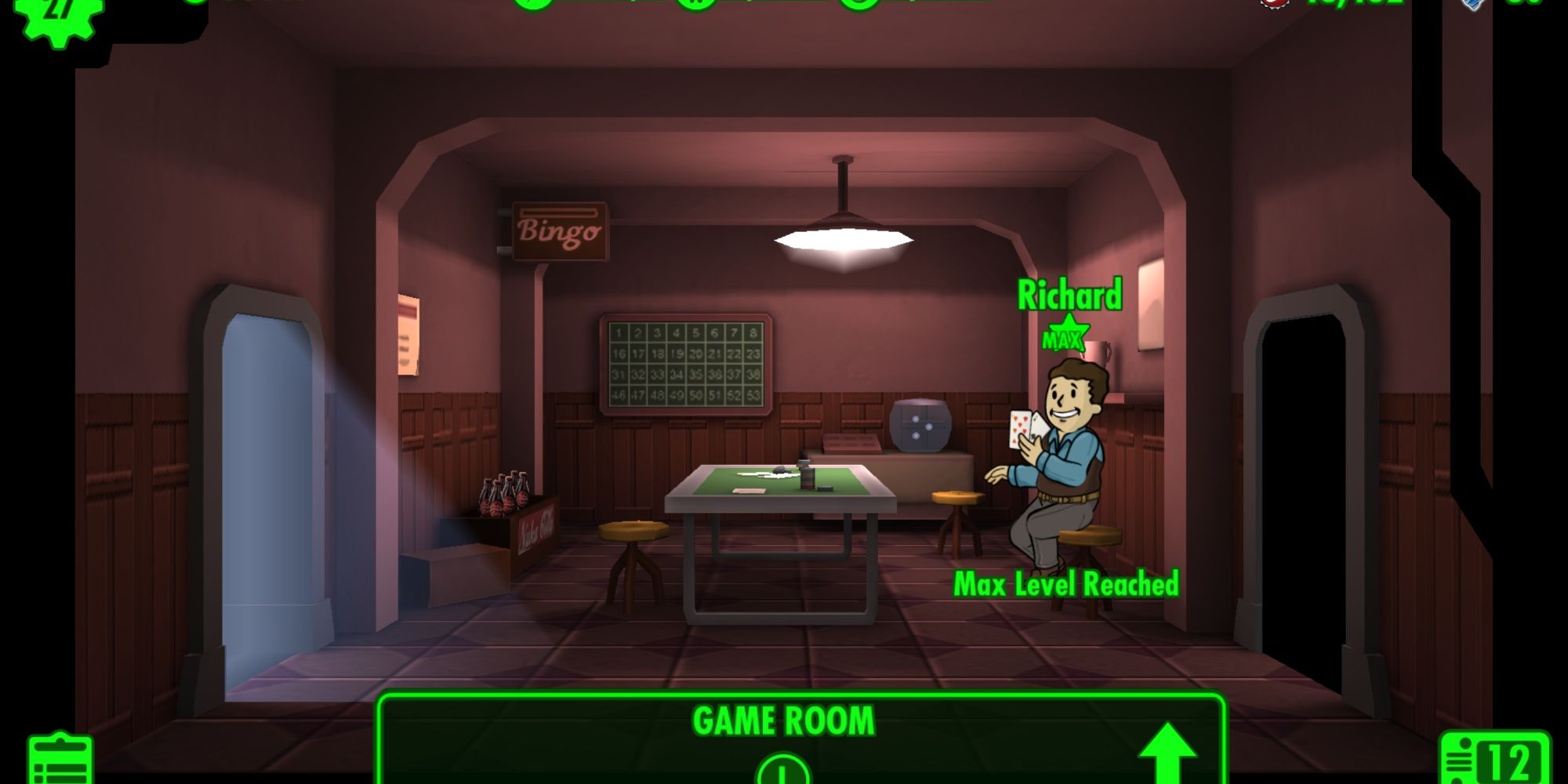 Game Room In Fallout Shelter