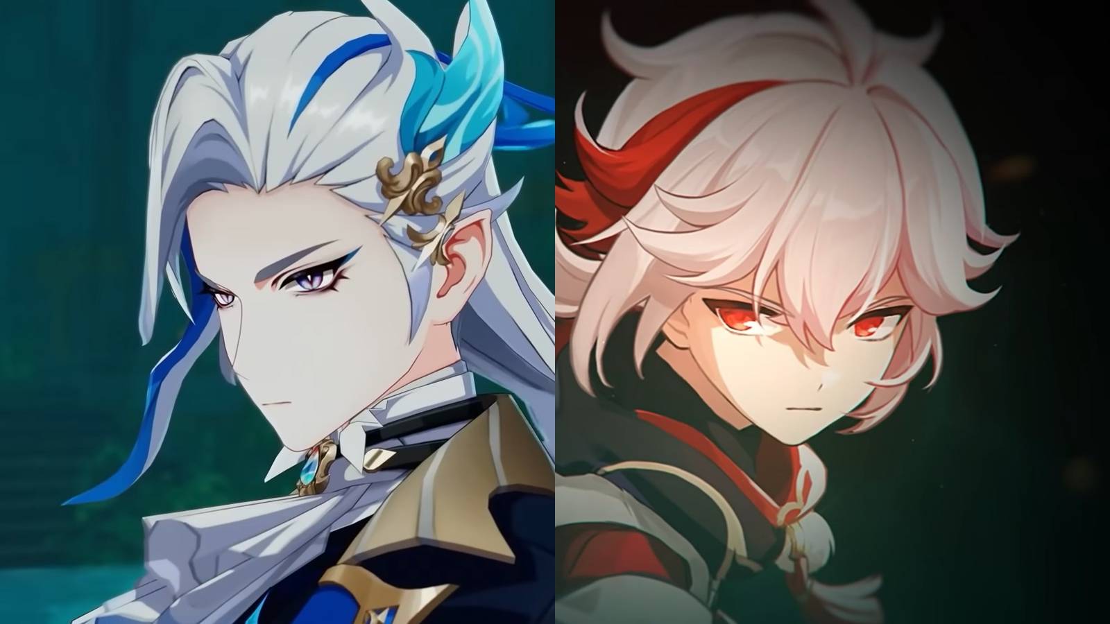 Genshin Impact Neuvillette and Kazuha