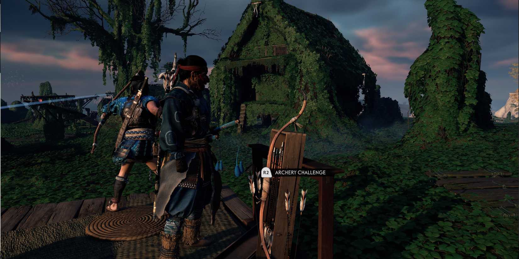 Ghost of Tsushima - Jin taking on an archery challenge on Iki Island
