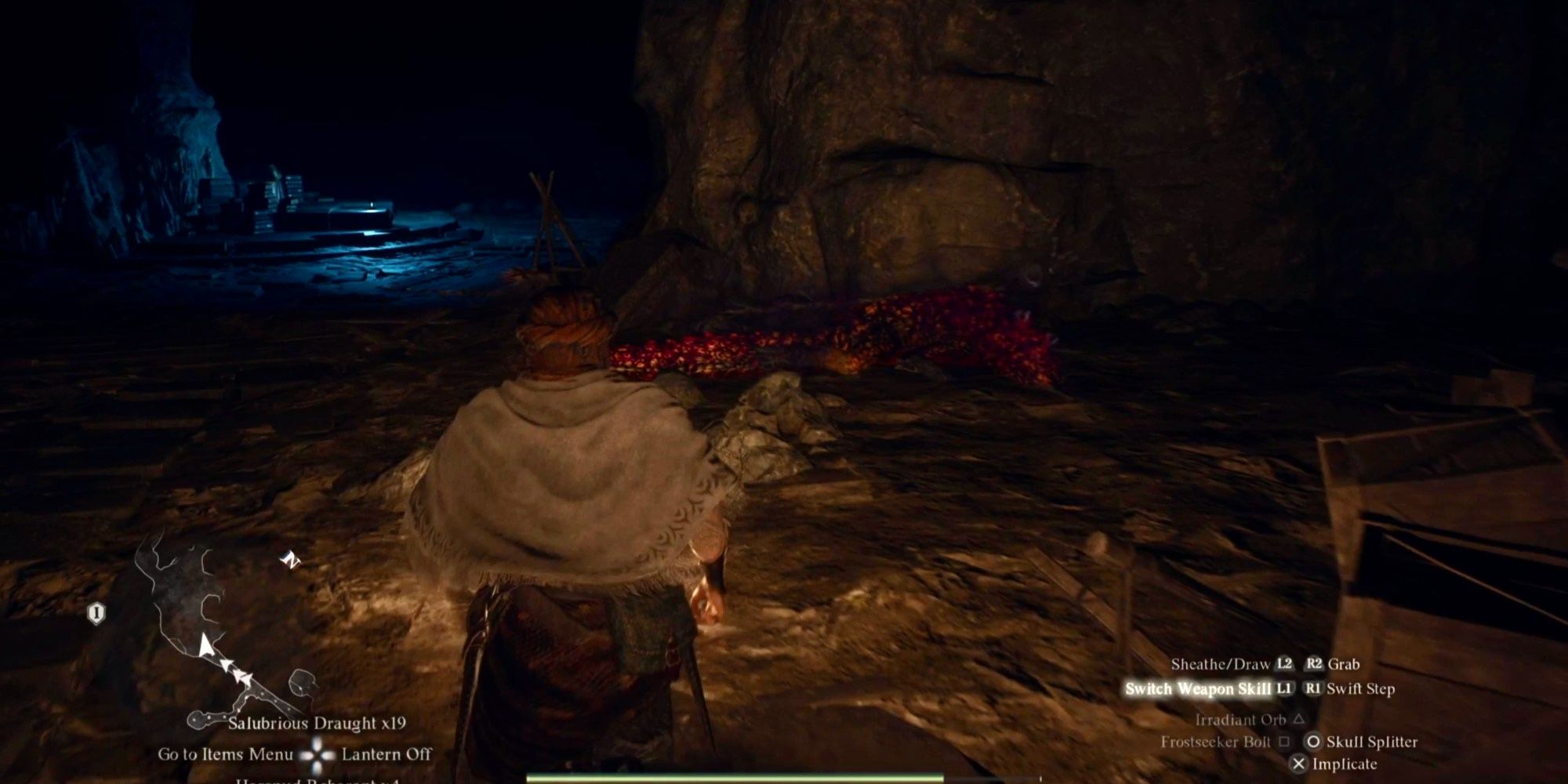 Giant room in 2F of Watefall Cave in Dragon's Dogma 2