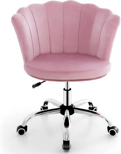 Giantex Velvet Office Desk Chair Pink