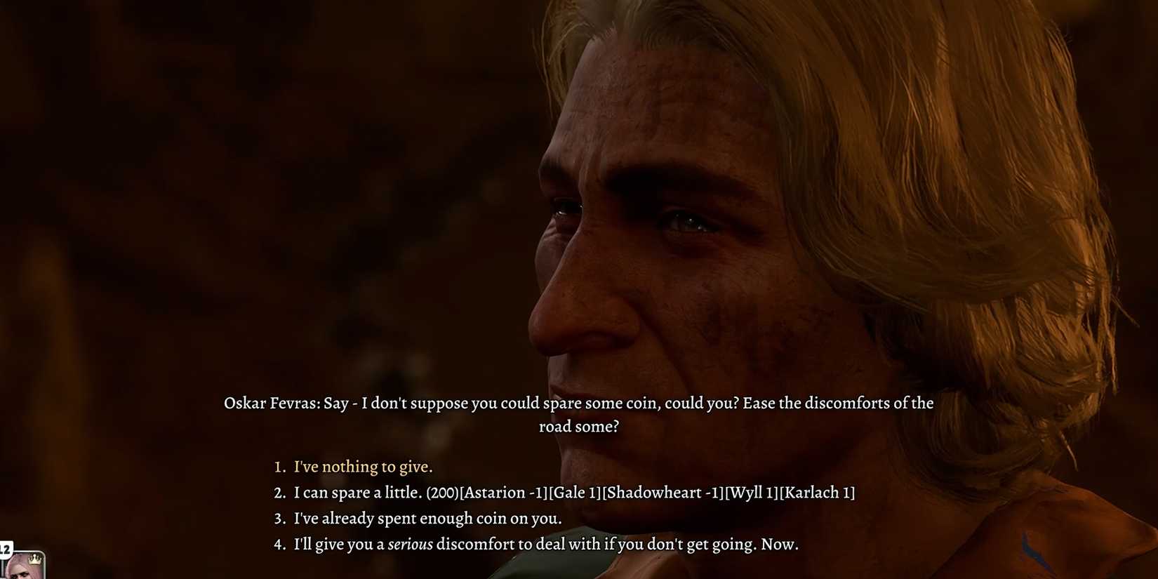 give oskar extra gold in baldurs gate 3