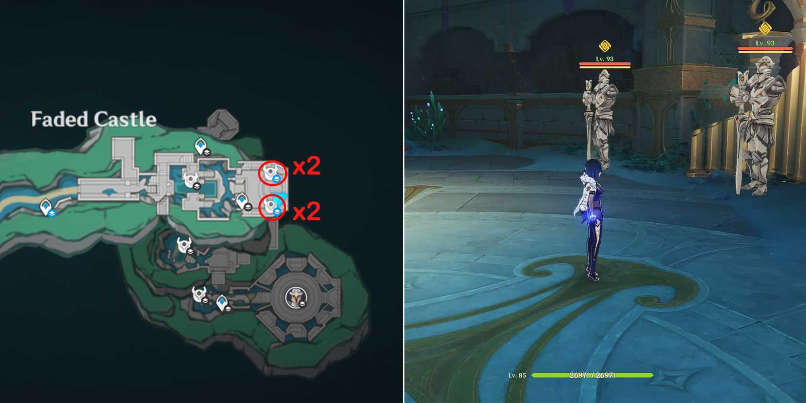 golem faded castle location 1 in genshin impact