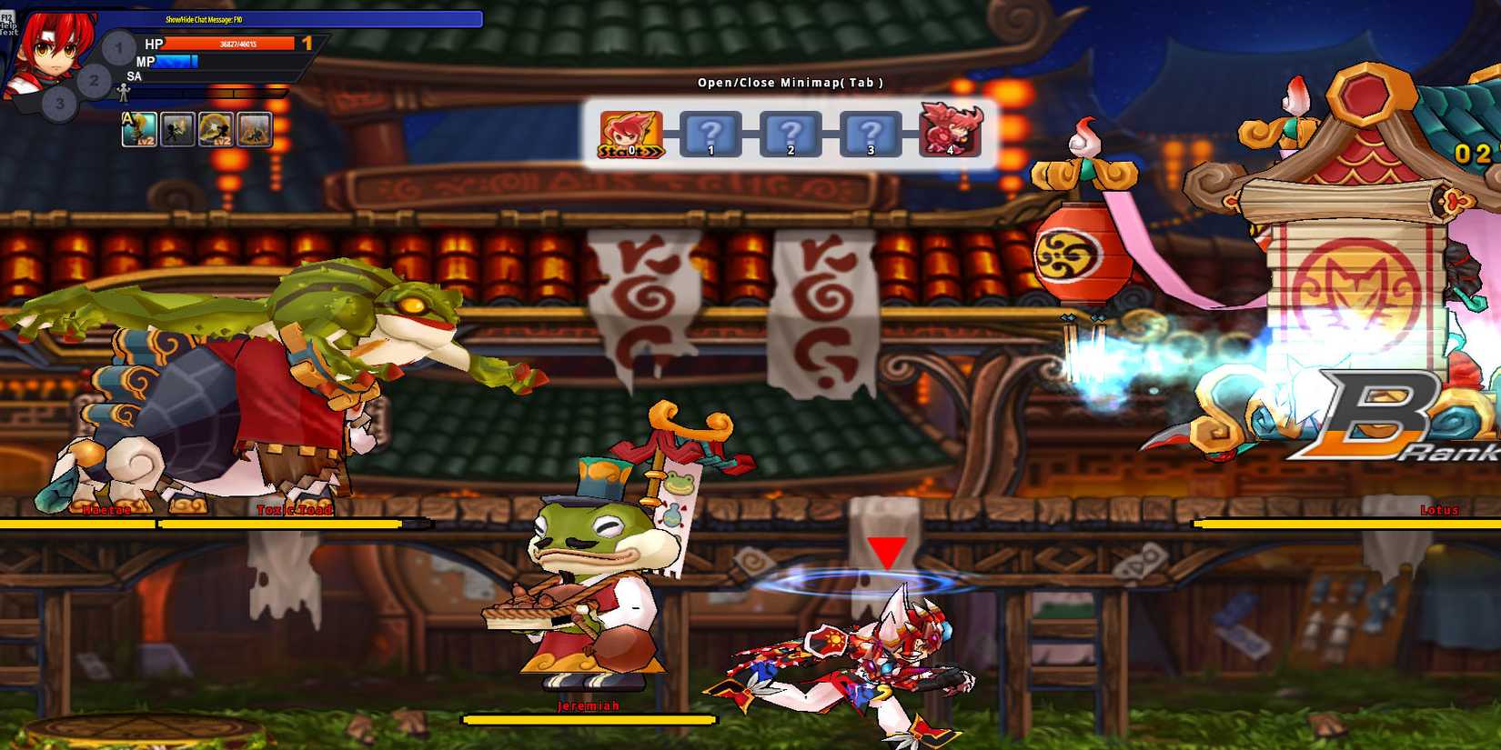 GrandChase gameplay featuring a dungeon crawl