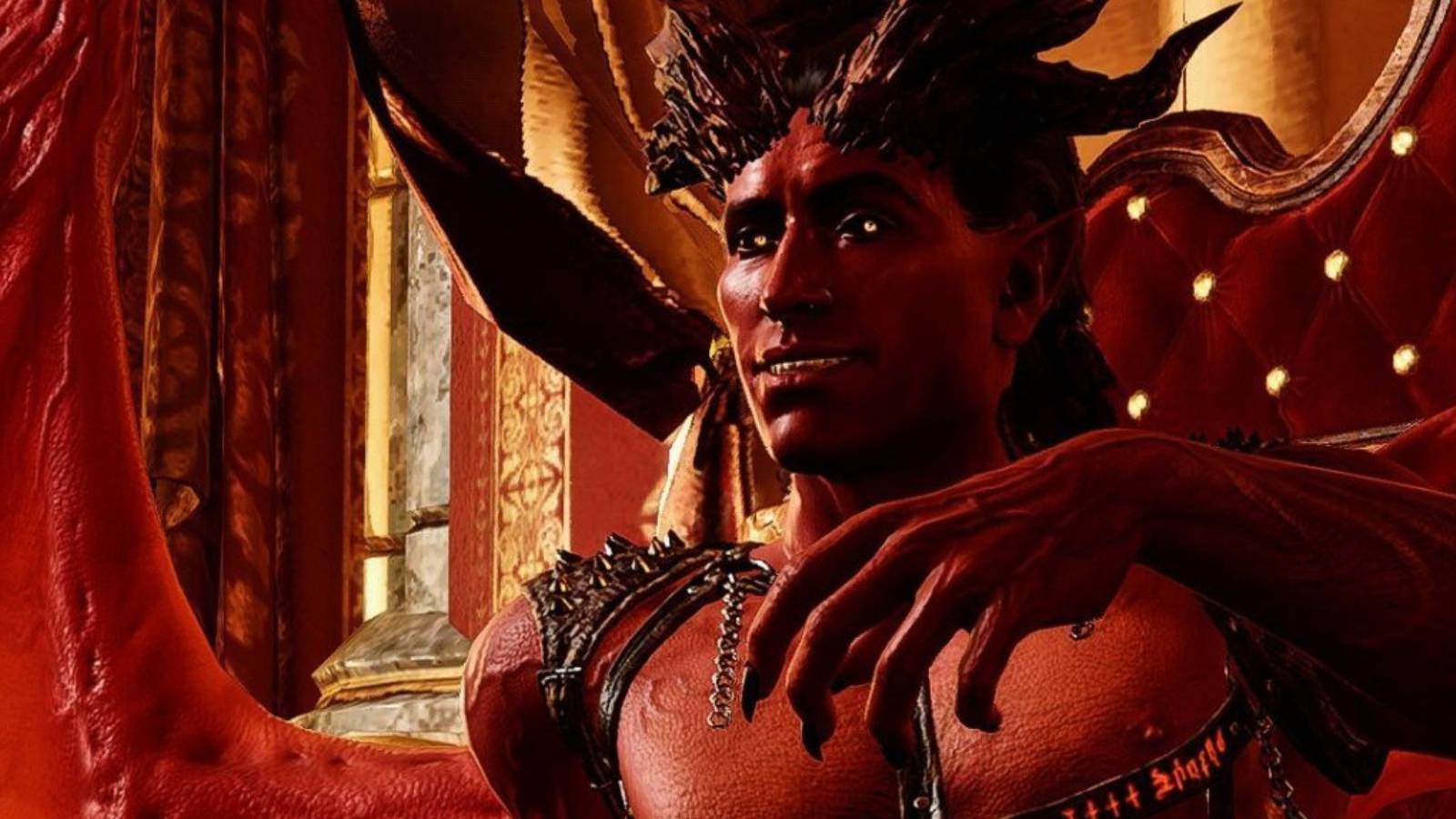 Haarlep speaking to the protagonist in Baldur's Gate 3