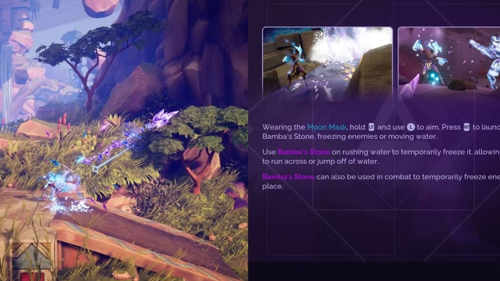 the bamba stone and hadithi abilities in tales of kenzera zau