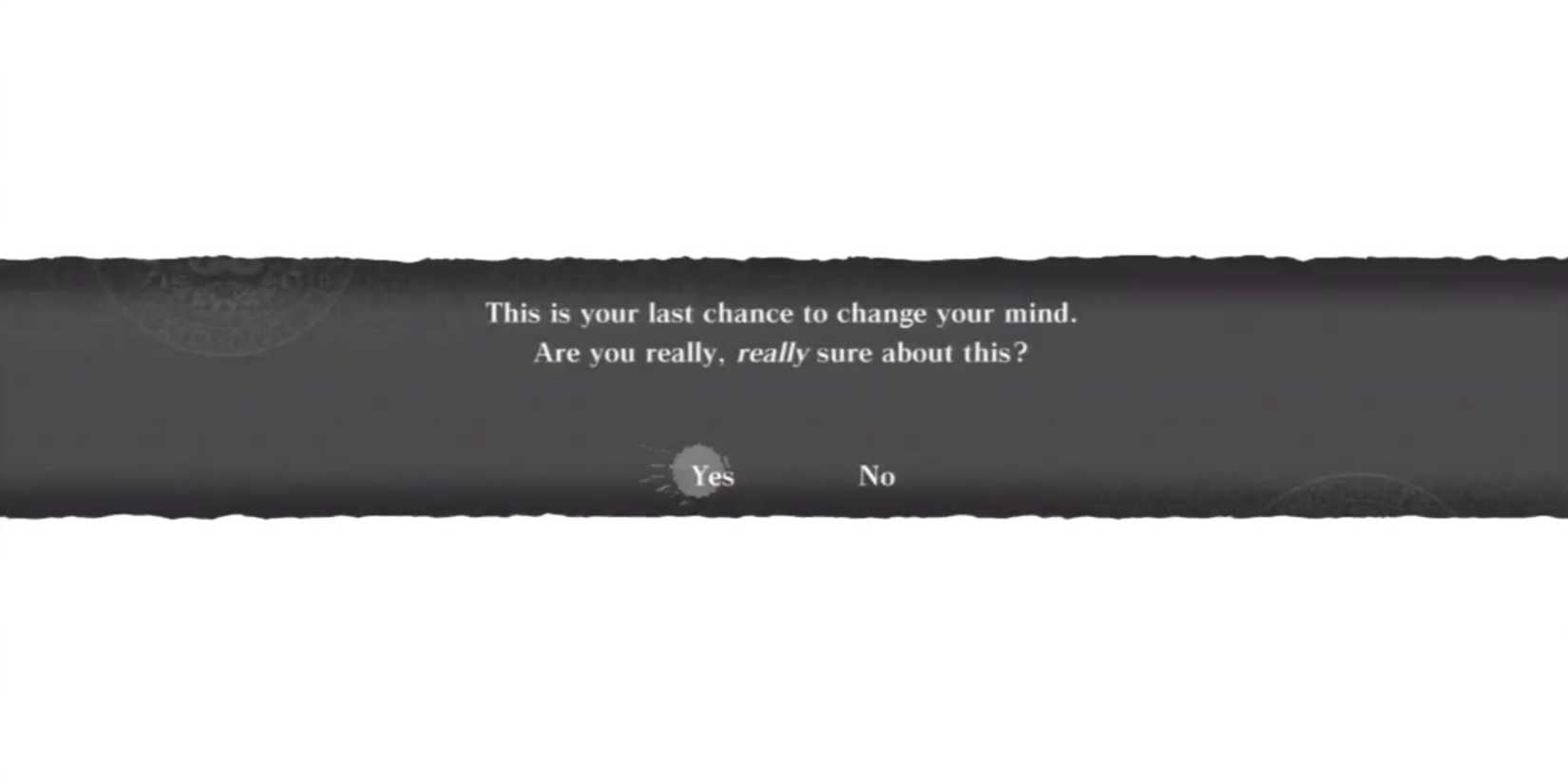 The NieR ending screen