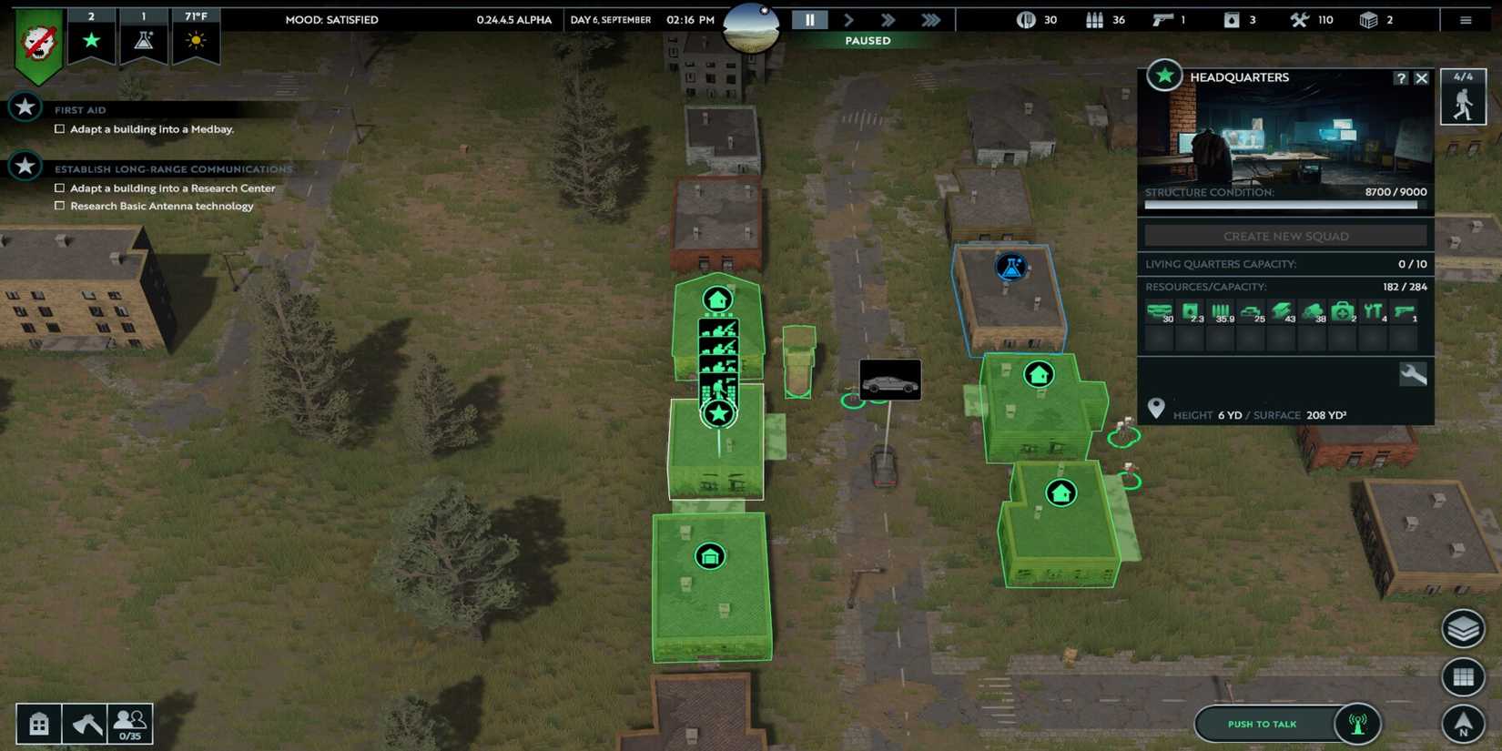 Headquarters in Infection Free Zone