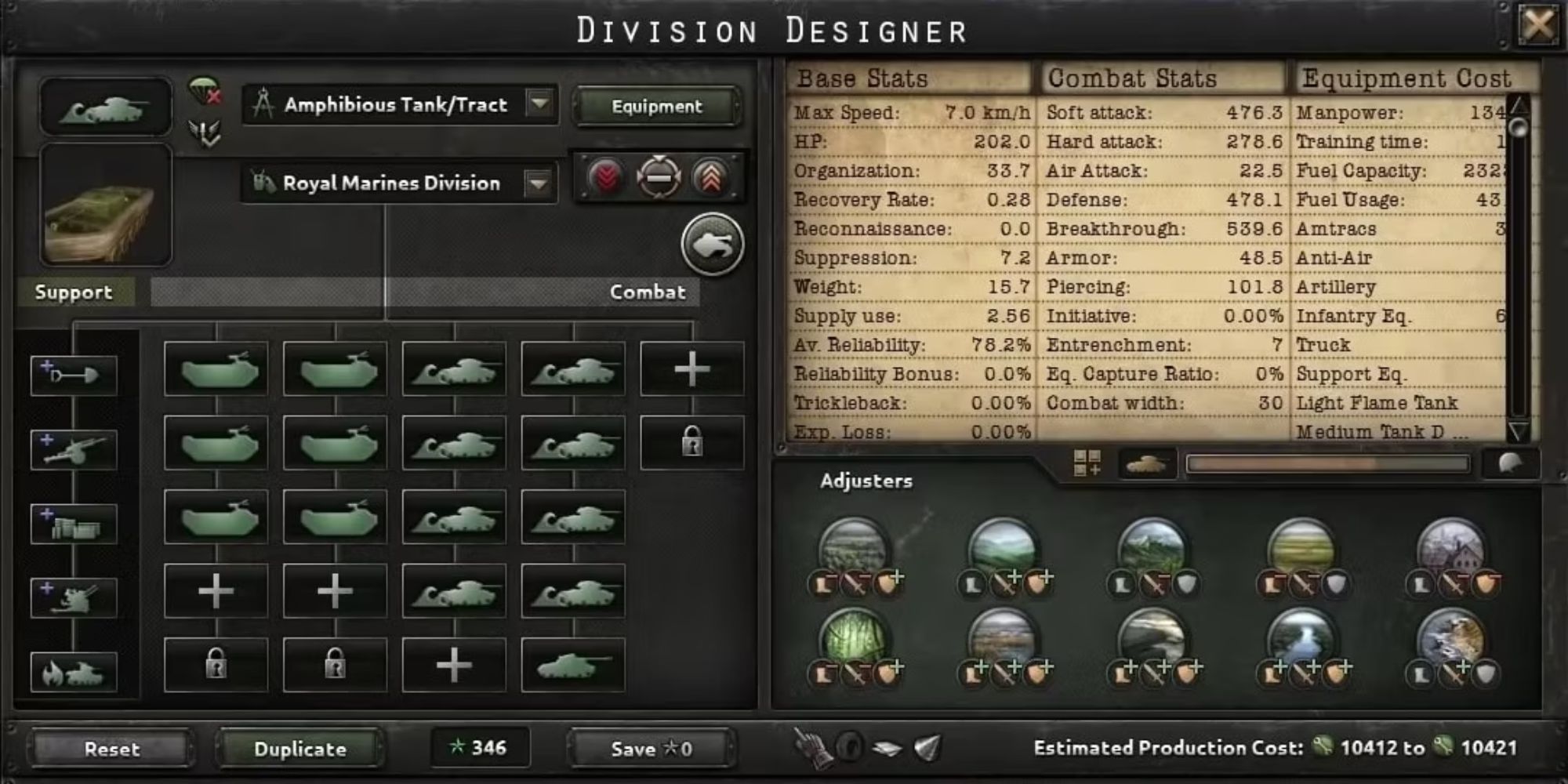 Hearts Of Iron IV 30-Width Amphibious Assault Division Template