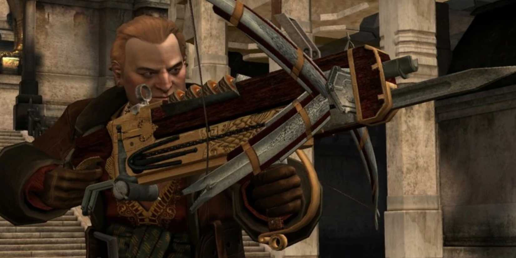 A character wielding a heavy crossbow in Dungeons and Dragons