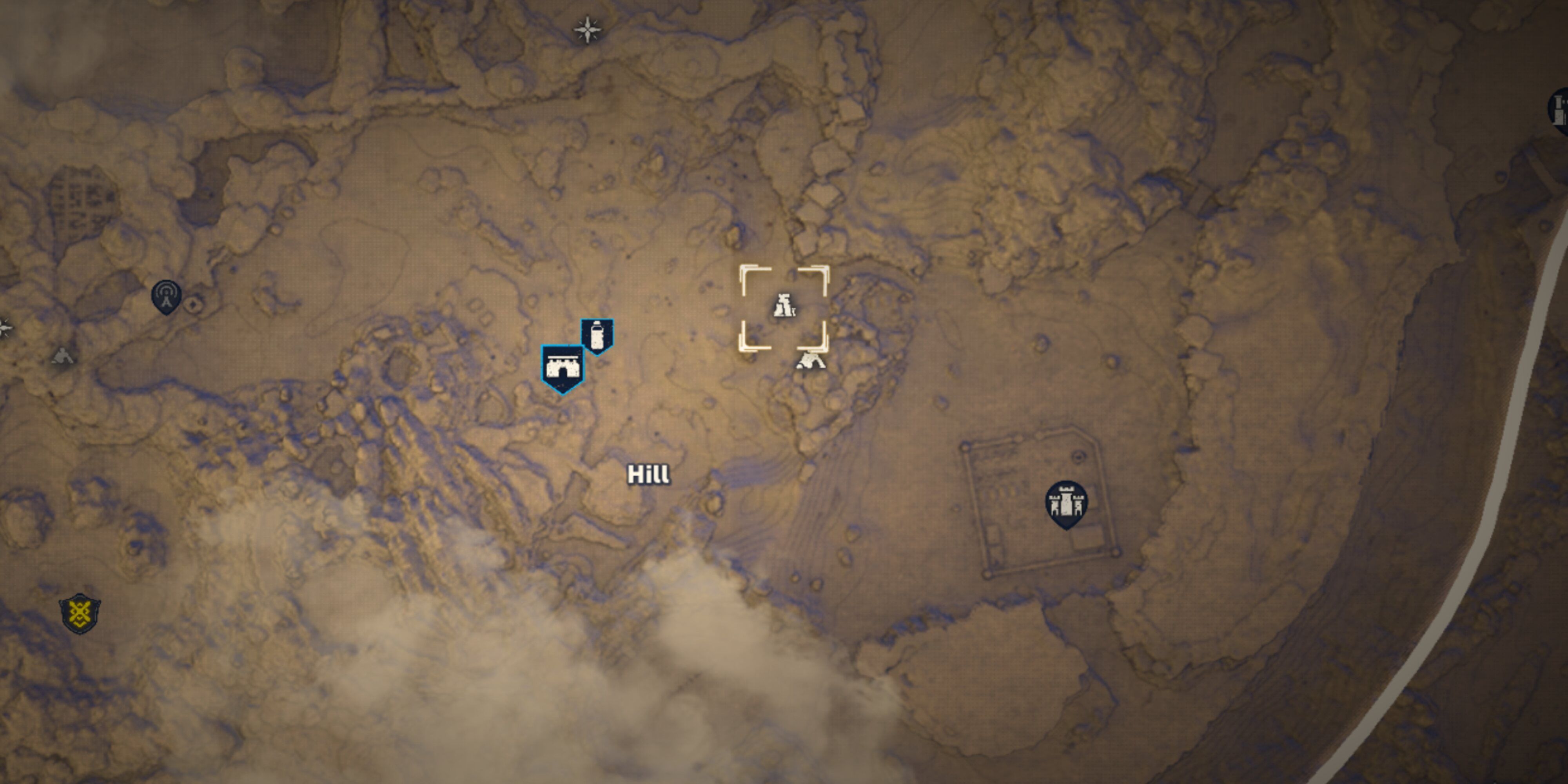Hill Icon on Map Sand Land