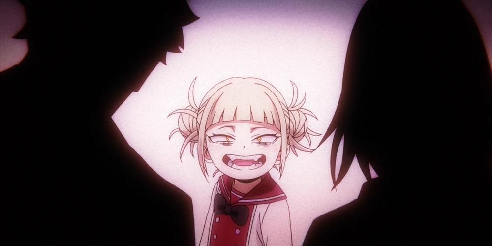 Himiko Toga scares off her parents with her smile.