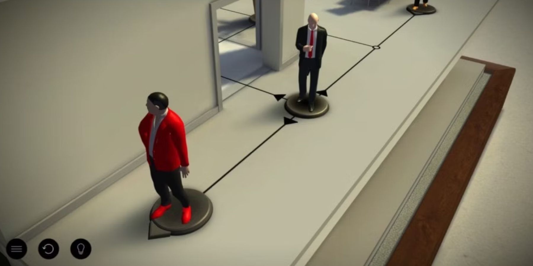 Hitman Go - moving Agent 47 on the board