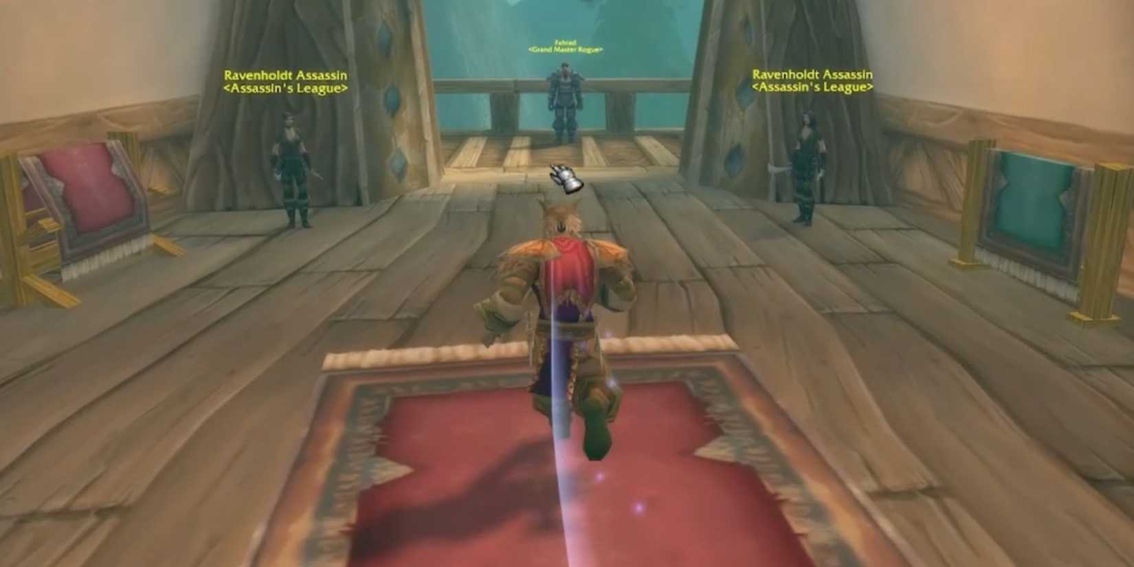 A character running down a hallway in World of Warcraft Season of  Discovery