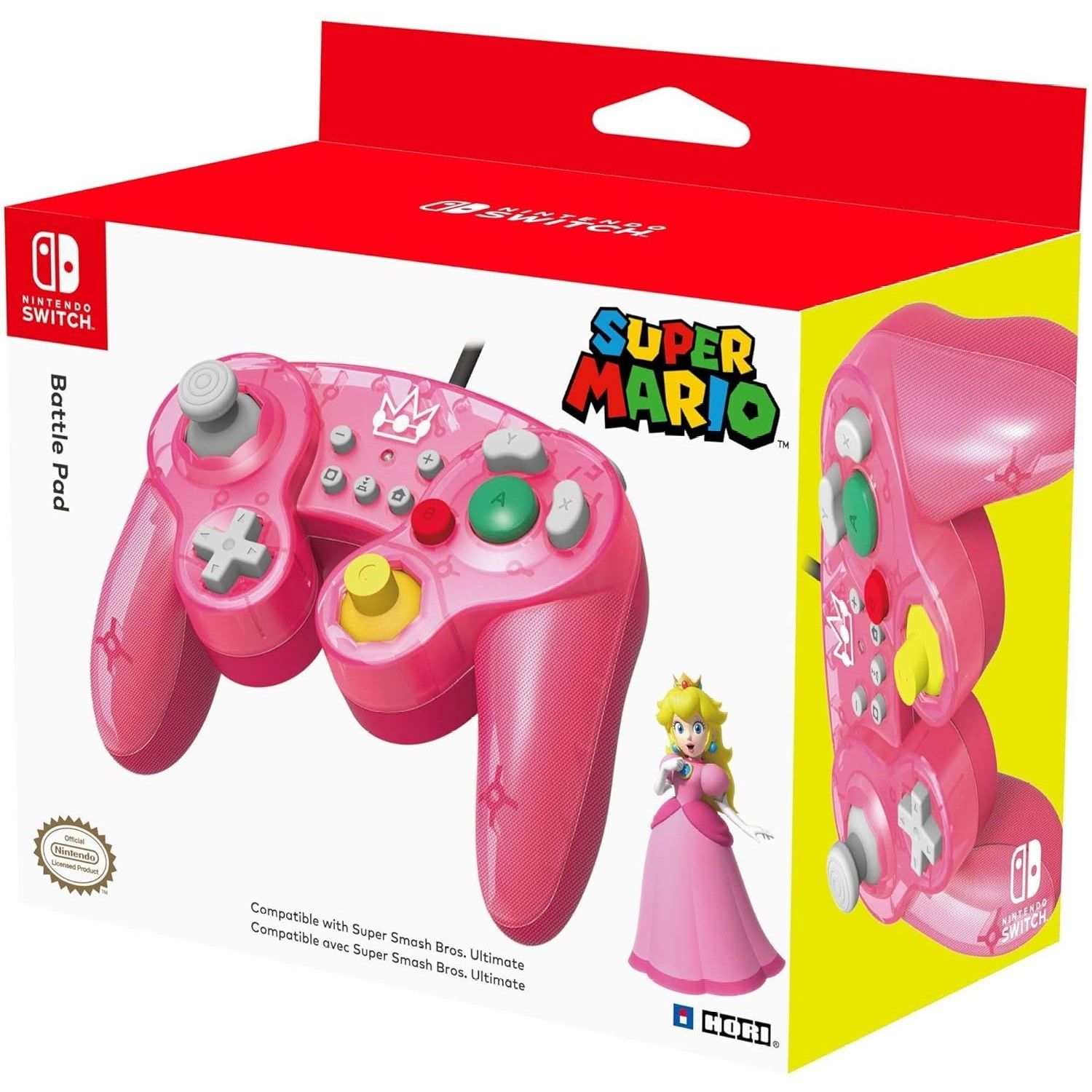 HORI Nintendo Switch Battle Pad (Peach) GameCube Style Controller