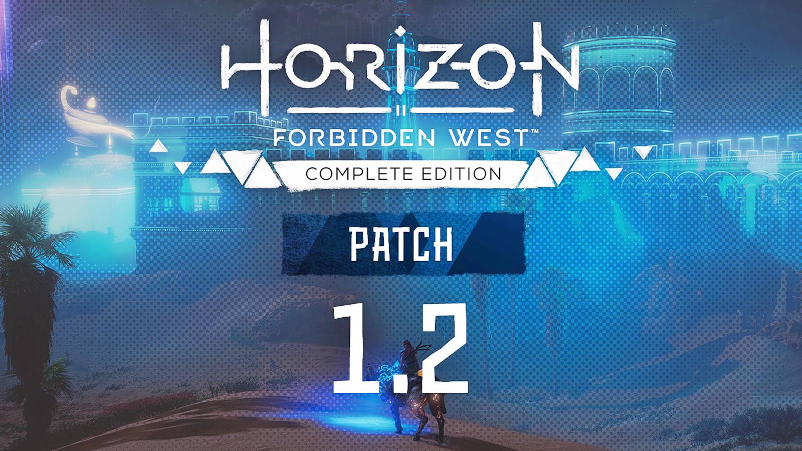 Horizon Forbidden West Update Patch 1.2 blue dot halftone shading effect edit