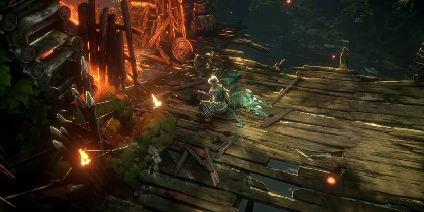 the player entering the bridge where darak is located in no rest for the wicked