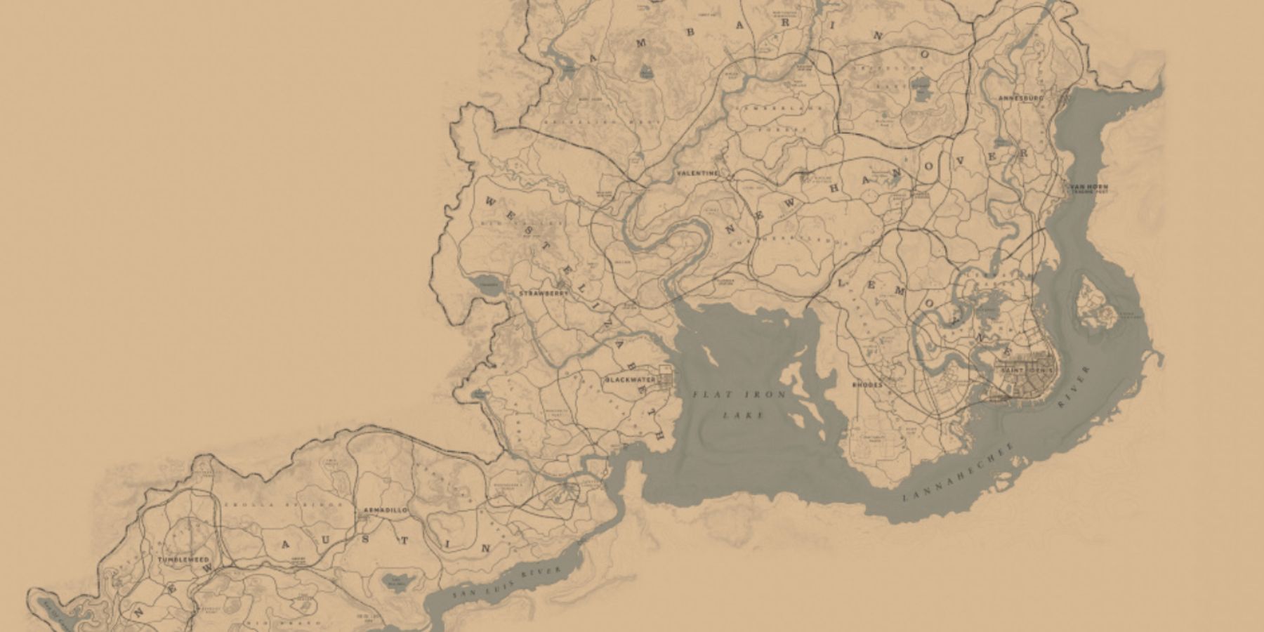 RDR2 Map Full Preview