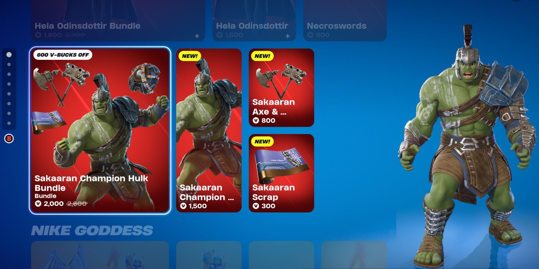 champion hulk in the item shop
