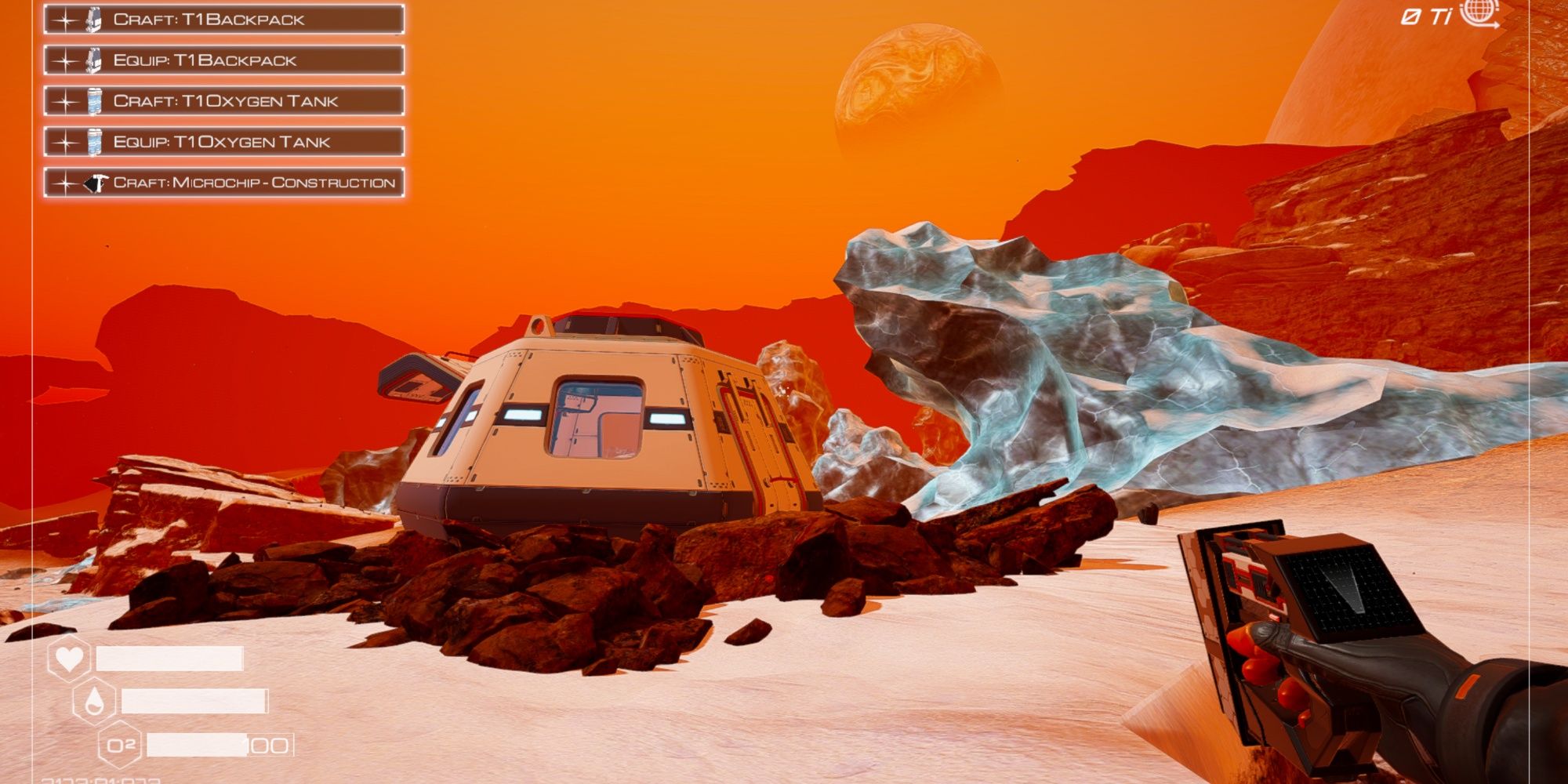Ice Plains Starting Location In The Planet Crafter