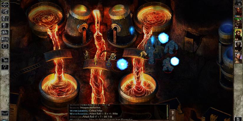 Icewind Dale press kit image combat lava