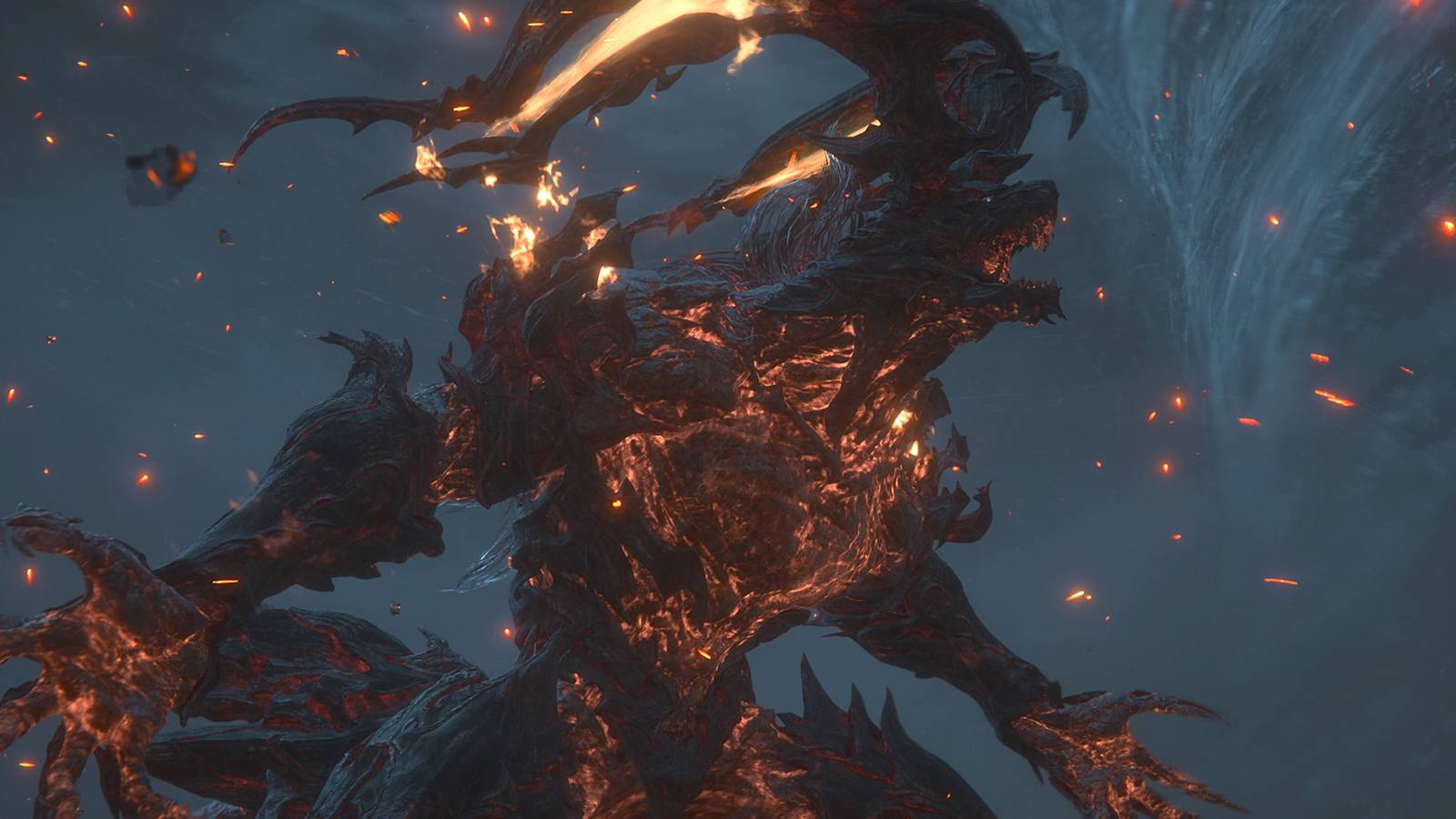 Ifrit roaring in Final Fantasy 16 The Rising Tide