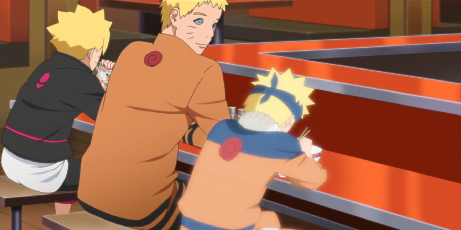 Naruto and Boruto Eating Ramen