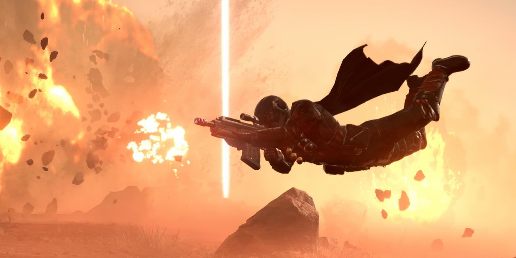 Diving with the Eruptor rifle in Helldivers 2