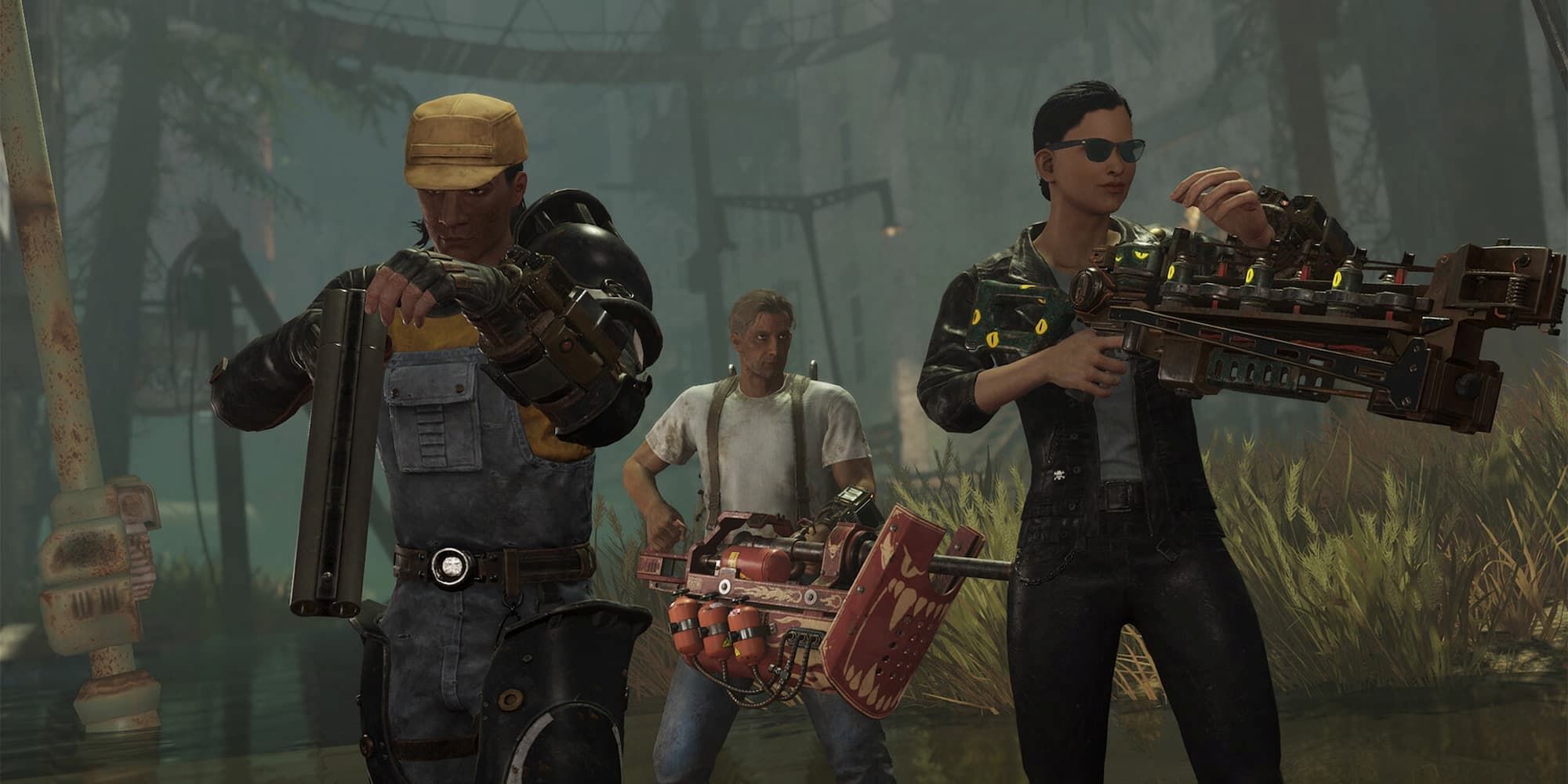 A trio of players in Fallout 76's Atlantic City