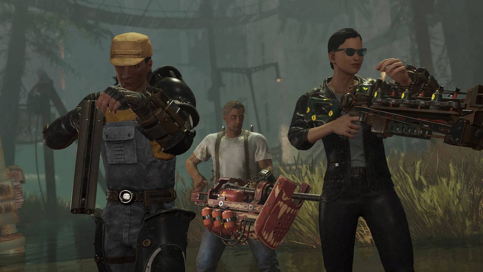 A trio of players in Fallout 76's Atlantic City
