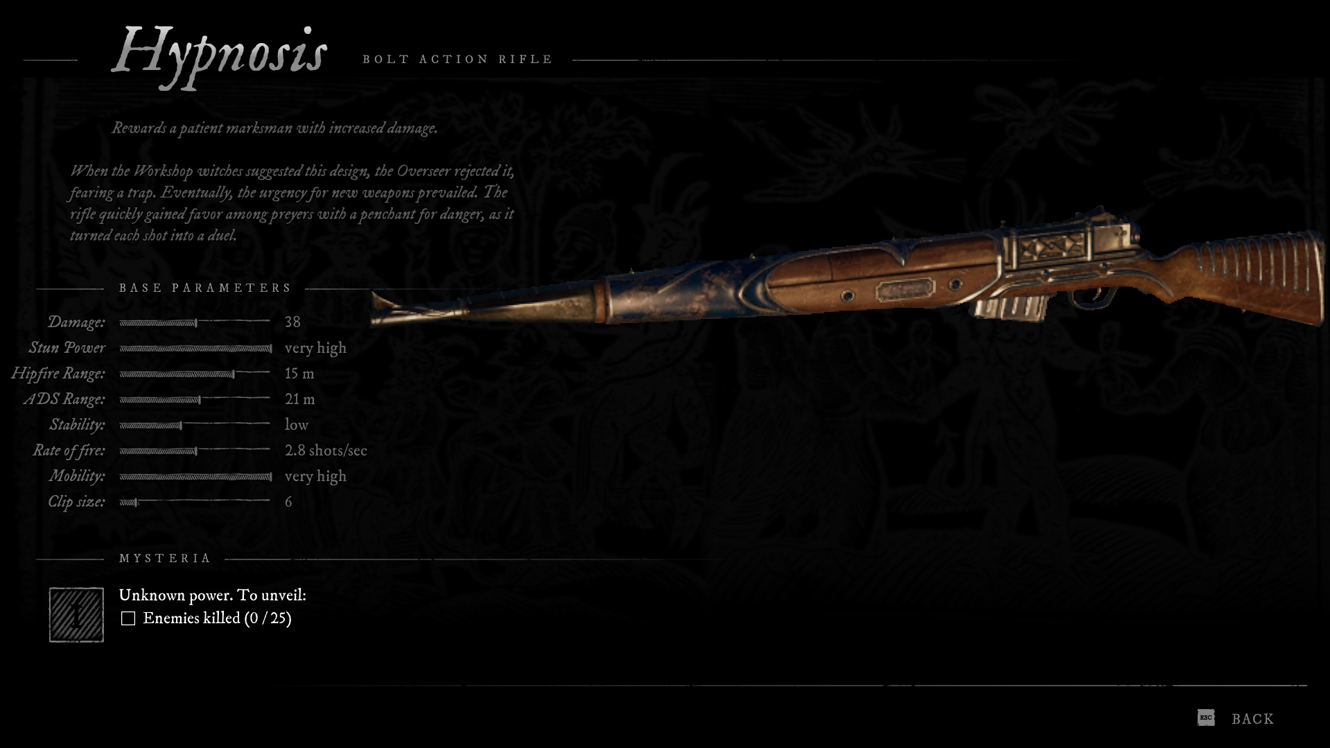 The Hypnosis rifle in Witchfire