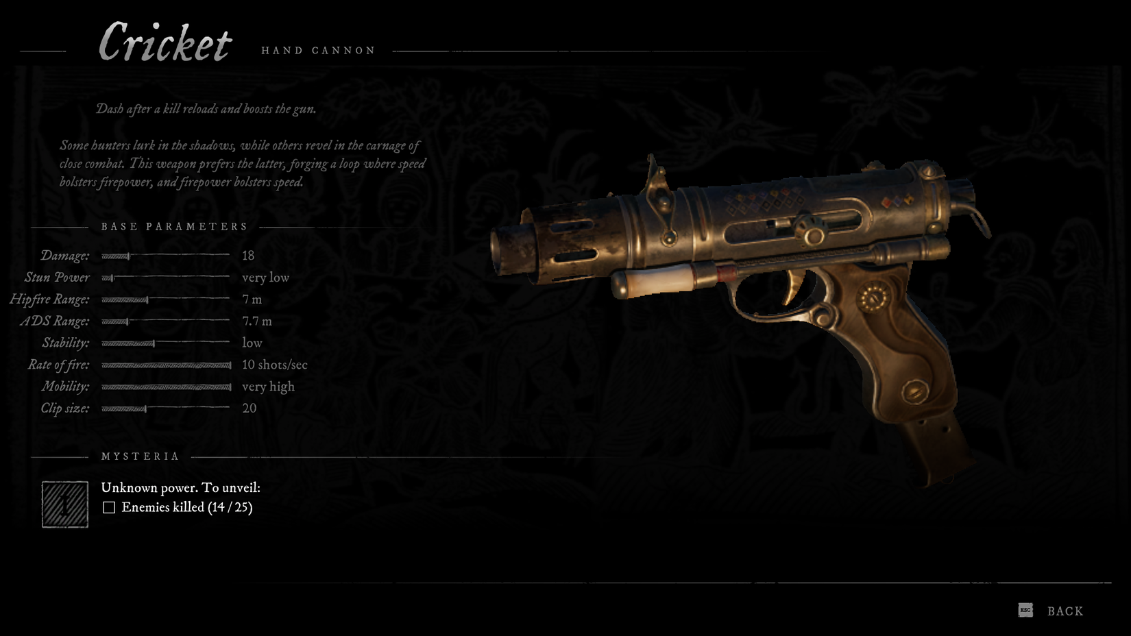 Cricket in Witchfire